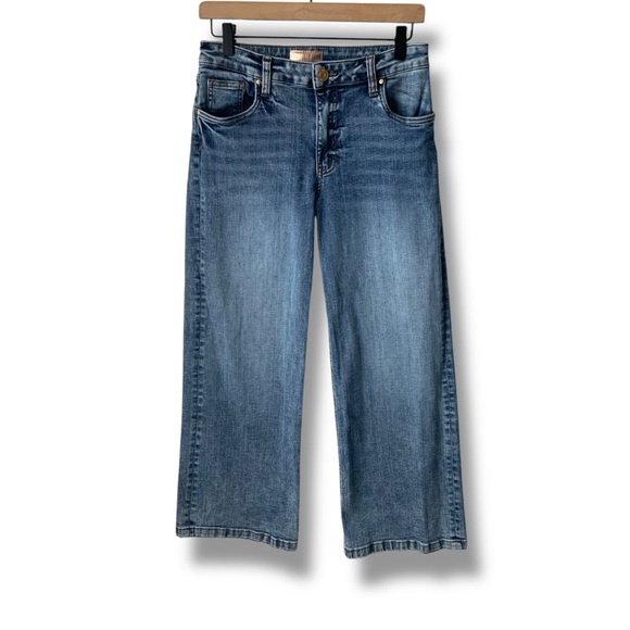 KUT FROM THE KLOTH Jeans Jean Wide Leg High Rise Classic Blue Size 2P - Picture 11 of 12